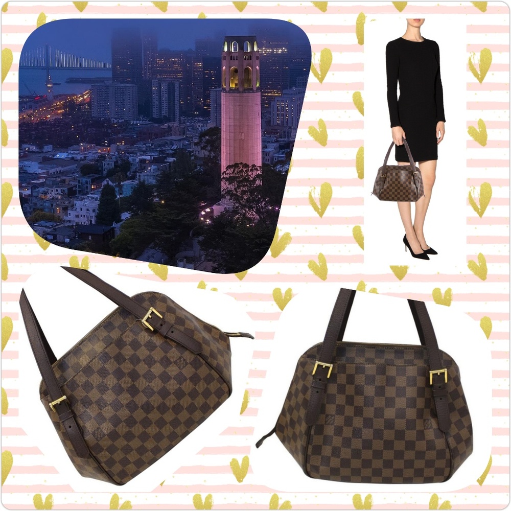 Louis Vuitton Ebene Damier "Belem" Shoulder  Bag